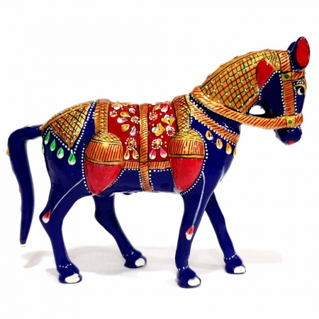 Meenakari horse statue 6 Inch Height