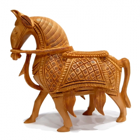 Wood carving horse 6 inch height 