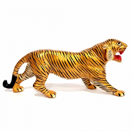 Metal Painted Tiger 9 inch Length