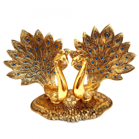 Metal Golden Peacock Set