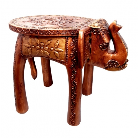 Artistically Handmade Elephant Stool - Big