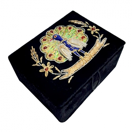 Embroidered Velvet Jewellery Box
