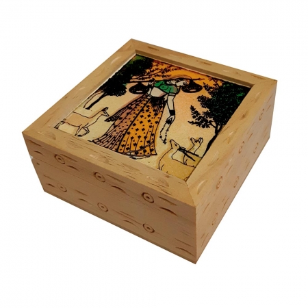 Gem Painting Wooden Box ( 8cm x 8cm )