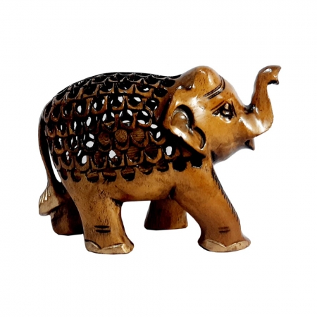 Wooden Elephant (8cm Height - Brown)