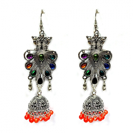 German silver Peacock Earrings – 2782