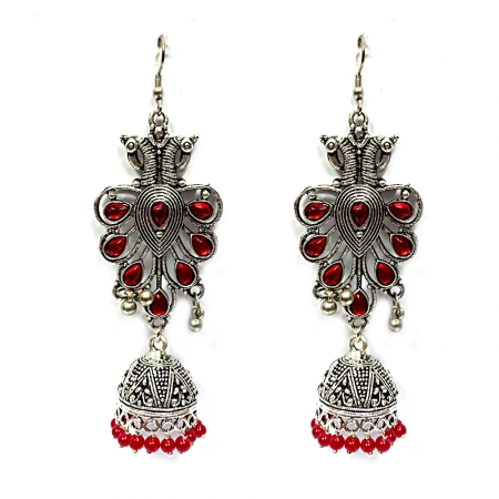 German silver Peacock Earrings – 2781