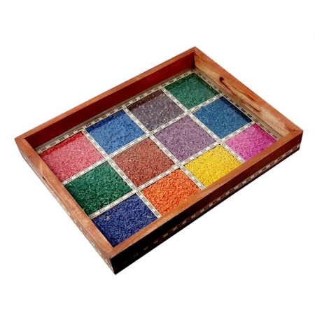 Wooden & Stone serving Tray 30cm x 23cm