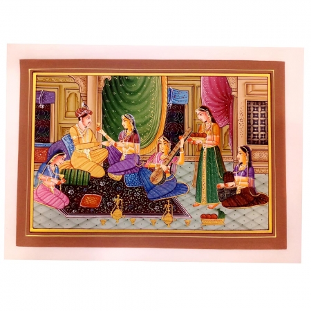 Mughal Painting on Silk 