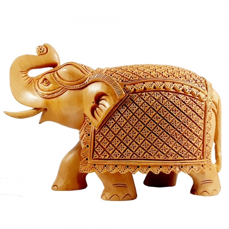 Fine Carving Wooden Elephant ( 22cm Length x 15cm Height) 
