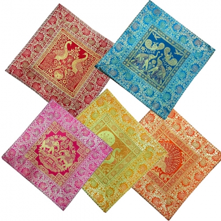 Embroidery Silk Cushion Cover Set of 5pc