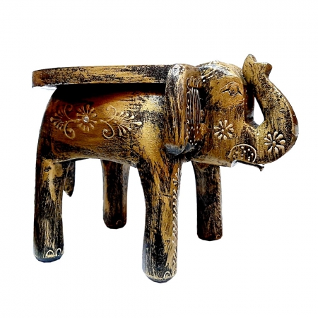 Wooden Decorative Elephant Table