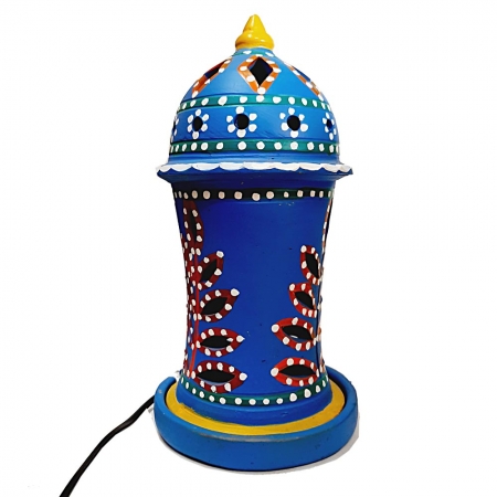 Blue Color Terracotta Lamp 