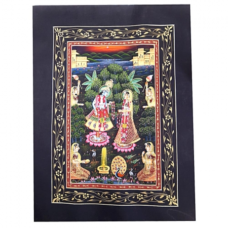 Radha Krishna Fine Miniature Art Painting