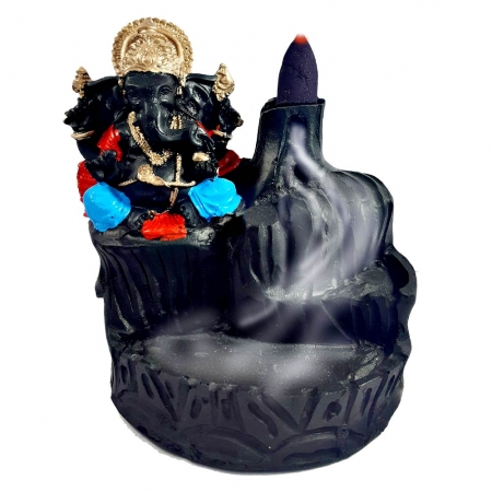 Ganesha with Smoke Backflow Cone Incense Holder 