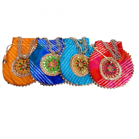 Traditional Handmade Potli Pags - Pack of 4pc