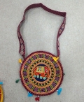 Cotton Embroidery Round Bag