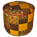 Patchwork round Pouf Cover