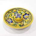Blue Pottery Incense Holder Round