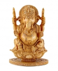 Wooden Lotus Ganesh 5 Inch