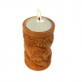 Hand Carved Candle Holder 