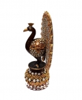 Wooden Decorative Peacock 6 Inch Height 
