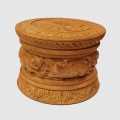 Wooden Powder Box 4 Inch Diameter
