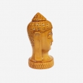 Wooden Round Buddha Head (3 Inch Height) 