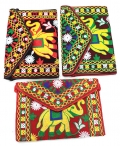 Embroidery Elephant Design Sling Bag