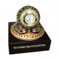 Marble Clock on Wooden Base