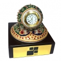 Marble Clock on Wooden Base