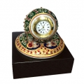 Marble Clock on Wooden Base