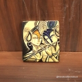 Wooden Pocket Mirror Painted - Pack of 4pc