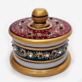 Marble Painted Round Box with Lid