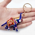 Elegant Meenakari Elephant Keychain - Pack of 6pc