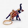 Elegant Meenakari Elephant Keychain - Pack of 6pc