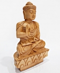 Wooden Fine Carved Buddha Statue (20cm Height)