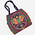 Embroidered Velvet Shoulder Bag