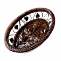 Wood Carving Fruit Basket 