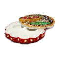 Marble Kumkum box in Ganesh design