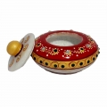 Marble Meenakari Kumkum Box