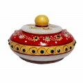 Marble Meenakari Kumkum Box