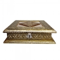 Wooden Dry Fruit Box (Golden)