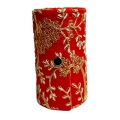 Embroidered Round Bangle Box - 15 cm Height 