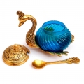 Metal & Glass Duck Bowl (Golden)