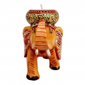 Wooden Elephant Painted - Candle Holder 