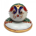 Marble Peacock Painted Clock