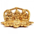 Lakshmi Ganesh Saraswati with 5 Diya 