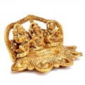 Lakshmi Ganesh Saraswati with 5 Diya 
