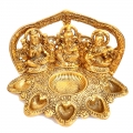 Lakshmi Ganesh Saraswati with 5 Diya 