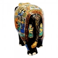 Miniature Painted Wooden Elephant 